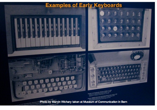 Four Early Computer Keyboards