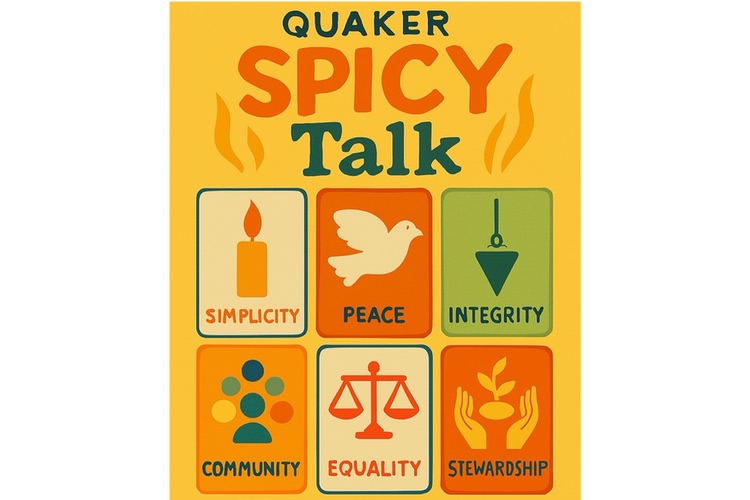 Game cover art showing Quaker testimonies.
